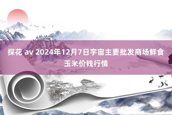 探花 av 2024年12月7日宇宙主要批发商场鲜食玉米价钱行情