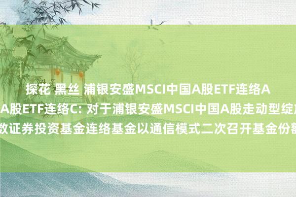 探花 黑丝 浦银安盛MSCI中国A股ETF连络A，浦银安盛MSCI中国A股ETF连络C: 对于浦银安盛MSCI中国A股走动型绽放式指数证券投资基金连络基金以通信模式二次召开基金份额抓有东谈主大会的第二次教导性公告
