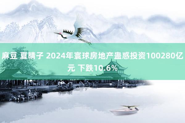 麻豆 夏晴子 2024年寰球房地产蛊惑投资100280亿元 下跌10.6%